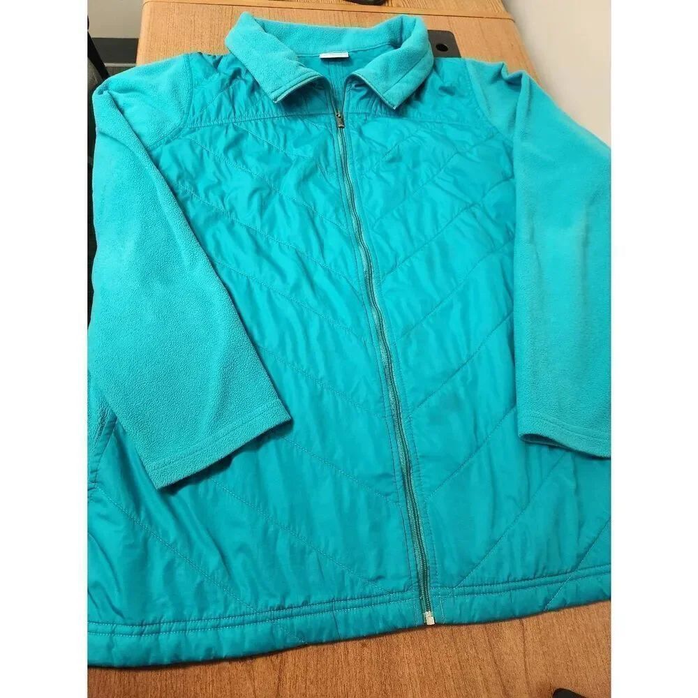 Columbia Quilted Fleece Zip Lightweight Jacket Base Layer Womens Size 3X (L)